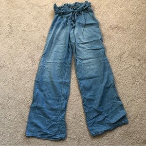 High waisted wide leg pants